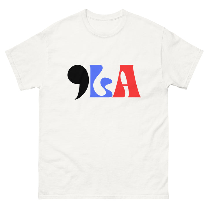 COMMA LA shirt | , la tee | Red White Blue | Vote Kamala shirt | Feminist shirt | Campaign shirt