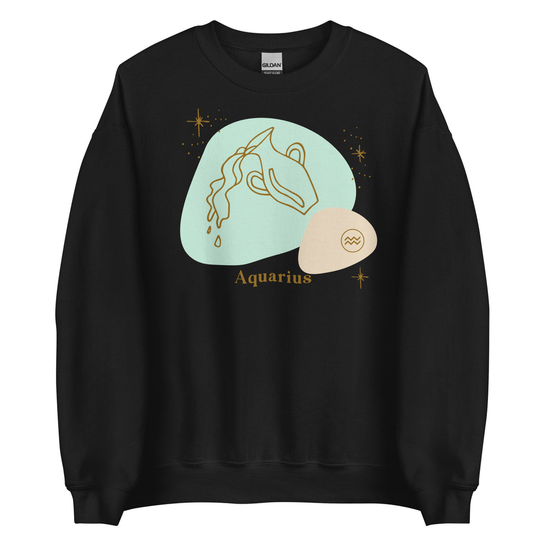 Aquarius Sweatshirt | Aquarius Zodiac Shirt | Capricorn Gifts | Astrology Sweatshirt | Horoscope Shirt | Astrology Shirt  | Green