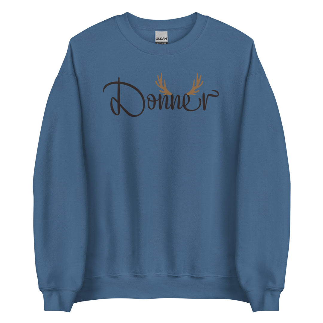 Donner Santa's Reindeer Christmas Sweatshirt for the Holiday Christmas Party.