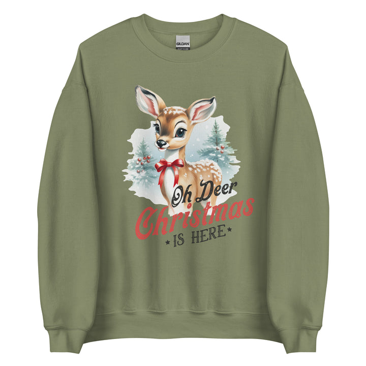 Oh, deer, Christmas is here. Vintage Movie Christmas sweater,  Christmas party, Cute Christmas reindeer shirt