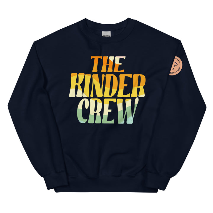 The Kinder Crew. Retro Sweatshirts for Kindergarten Teachers.