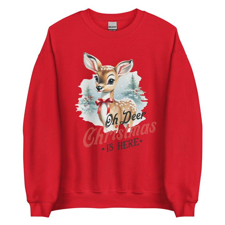 Oh, deer, Christmas is here. Vintage Movie Christmas sweater,  Christmas party, Cute Christmas reindeer shirt