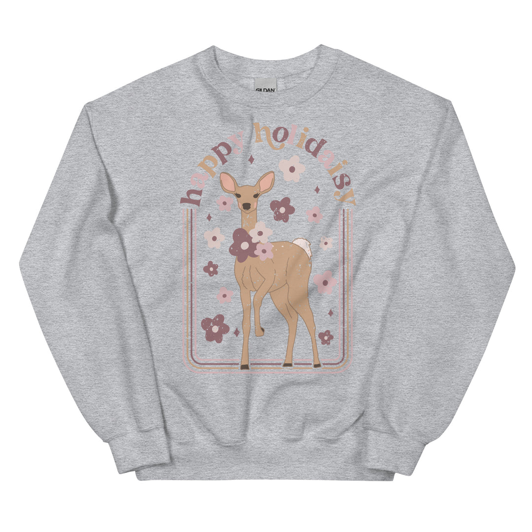 Happy holidaisy. Sweatshirt for mama. - TeesForToddlersandKids -  sweatshirt - christmas, holidays, women - happy-holidaisy-sweatshirt-for-mama