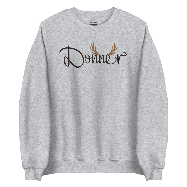 Donner Santa's Reindeer Christmas Sweatshirt for the Holiday Christmas Party.