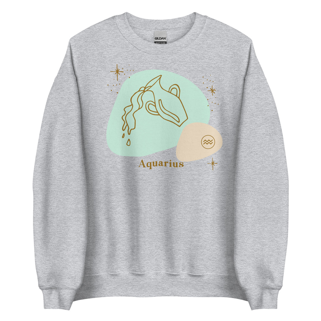 Aquarius Sweatshirt | Aquarius Zodiac Shirt | Capricorn Gifts | Astrology Sweatshirt | Horoscope Shirt | Astrology Shirt  | Green