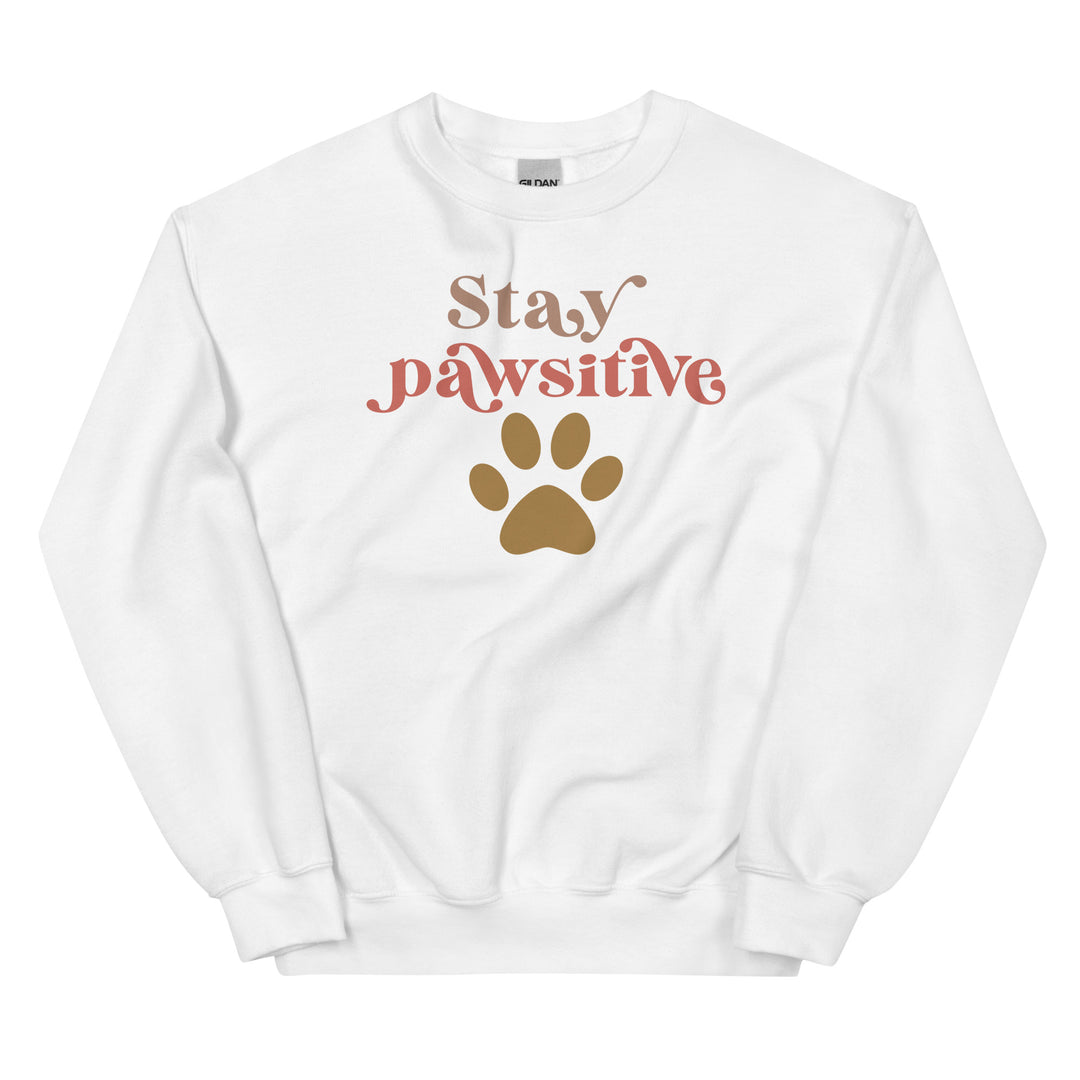 Stay Pawsitive In Taupe And Pink. Sweatshirts For Women - TeesForToddlersandKids -  sweatshirt - MAMA, sweatshirt, women - stay-positive-sweatshirts-for-women