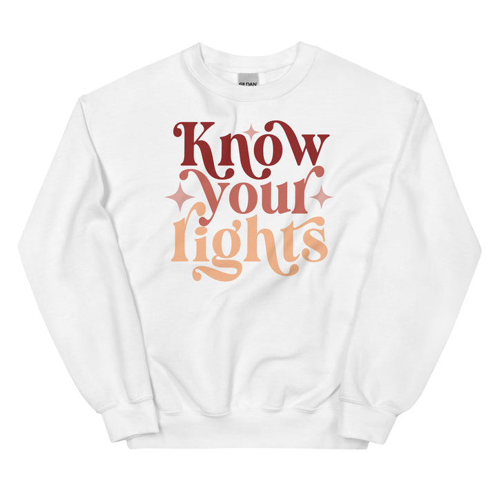 Know Your Rights In Pink And Hues. Sweatshirts For Women - TeesForToddlersandKids -  sweatshirt - MAMA, sweatshirt, women - know-your-rights-in-pink-and-hues-sweatshirts-for-women