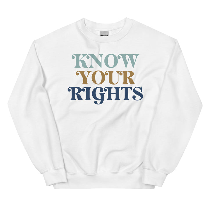 Know Your Rights In Blues And Brown. Sweatshirts For Women - TeesForToddlersandKids -  sweatshirt - MAMA, sweatshirt, women - know-your-rights-in-blue-and-brown-sweatshirts-for-women