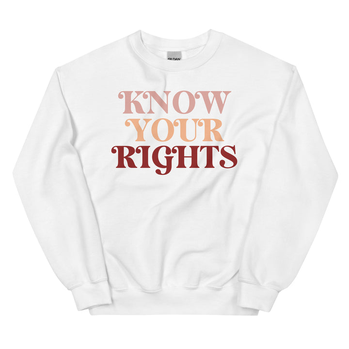 Know Your Rights In Pink. Sweatshirts For Women - TeesForToddlersandKids -  sweatshirt - MAMA, sweatshirt, women - know-your-rights-in-pink-sweatshirts-for-women