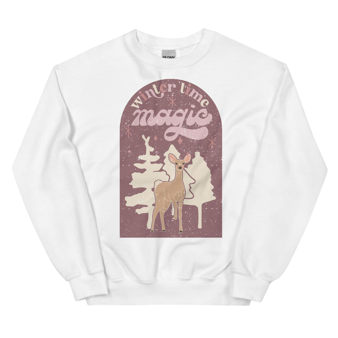 Winter time magic. Sweatshirt for mama. - TeesForToddlersandKids -  sweatshirt - christmas, holidays, seasons, winter - winter-time-magic-sweatshirt-for-mama