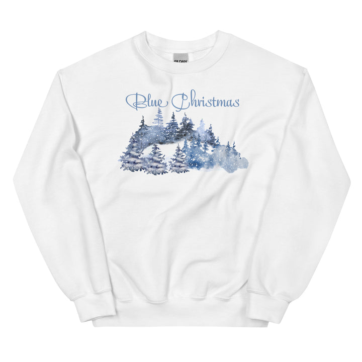 Blue Christmas II. Sweatshirt for mama. - TeesForToddlersandKids -  sweatshirt - christmas, holidays, women - blue-christmas-ii