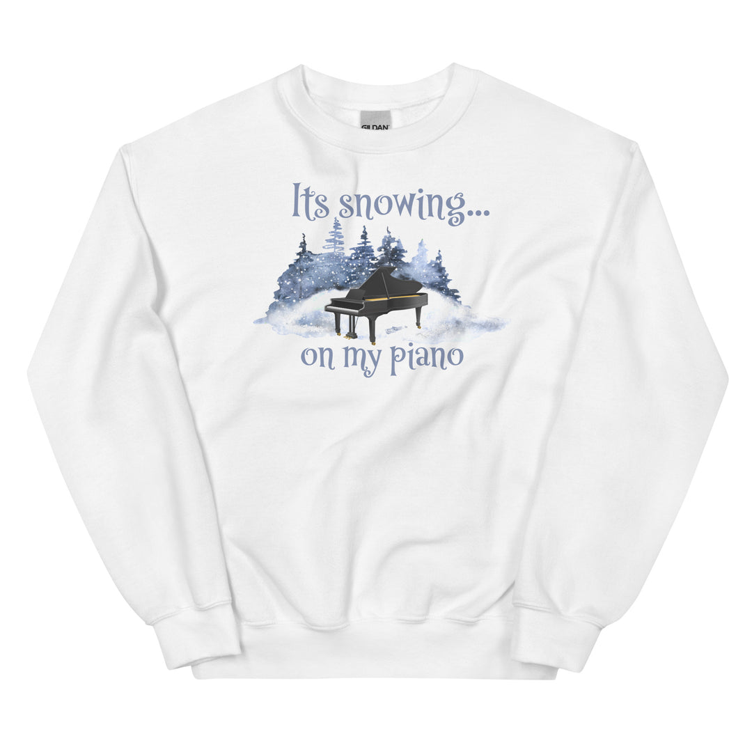 It's snowing on my piano. Sweatshirt for mama. - TeesForToddlersandKids -  sweatshirt - christmas, holidays, women - its-snowing-on-my-piano-sweatshirt-for-mama