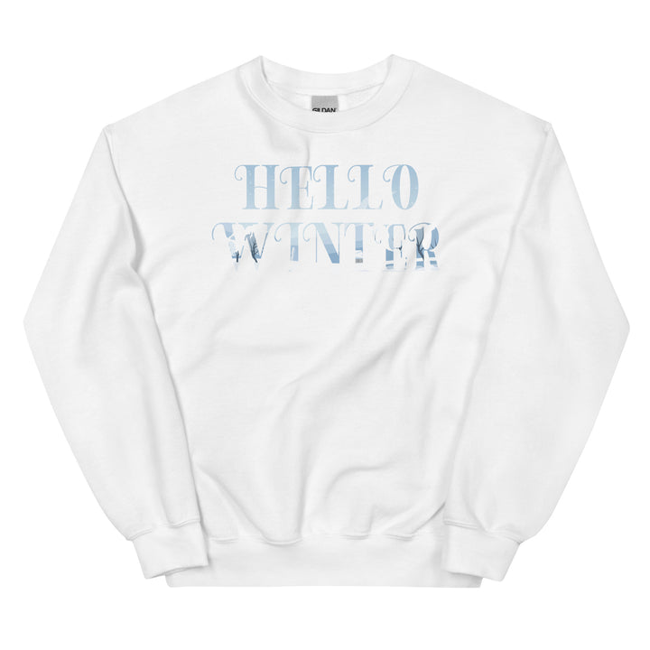 Hello winter. Sweatshirt for mama. - TeesForToddlersandKids -  sweatshirt - christmas, holidays, seasons, winter - hello-winter-sweatshirt-for-mama