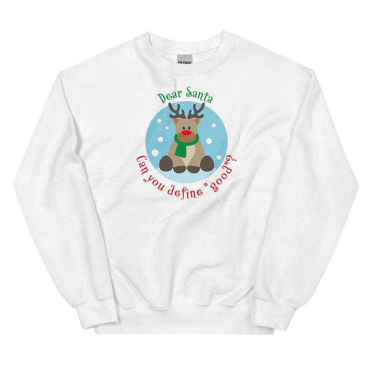 Dear Santa. Can you define good? Sweatshirt for mama. - TeesForToddlersandKids -  sweatshirt - christmas, holidays, women - dear-santa-can-you-define-good-sweatshirt-for-mama