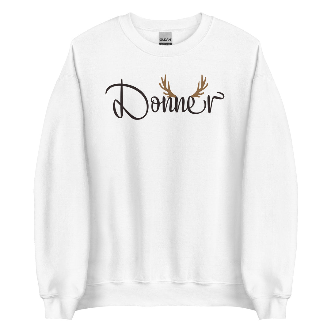 Donner Santa's Reindeer Christmas Sweatshirt for the Holiday Christmas Party.