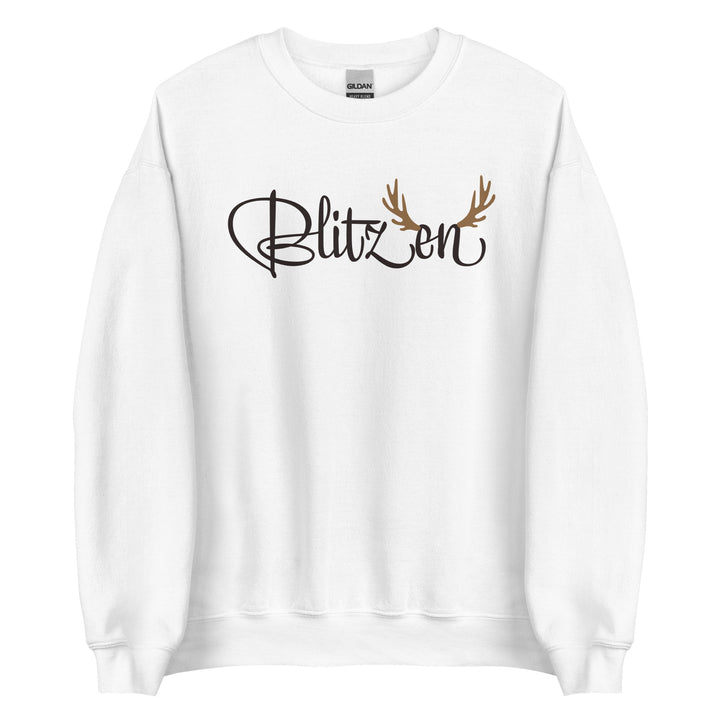 Blitzen Santa's Reindeer Christmas Sweatshirt for the Holiday Christmas Party.