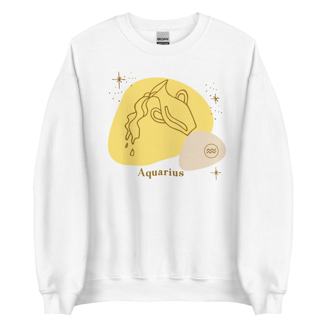 Aquarius Sweatshirt | Aquarius Zodiac Shirt | Capricorn Gifts | Astrology Sweatshirt | Horoscope Shirt | Astrology Shirt  | Yellow