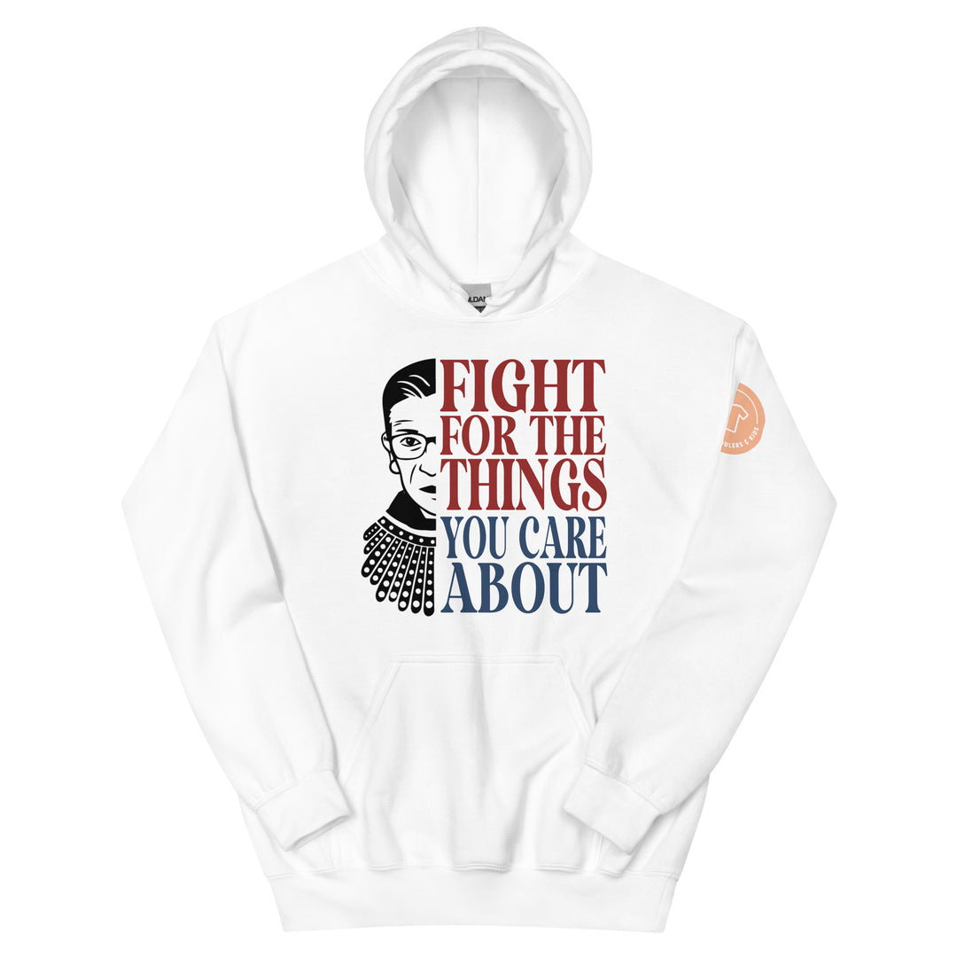Fight For The Things You Care About. Red And Navy. Hoodie for Women - TeesForToddlersandKids -  hoodie - hoodie, mama, women - fight-for-the-things-you-care-about-red-and-navy-hoodie-for-women