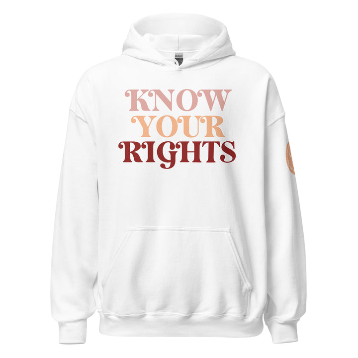 Know Your Rights in Pink. Hoodie for Women - TeesForToddlersandKids -  hoodie - hoodie, mama, women - know-your-rights-in-pink-hoodie-for-women