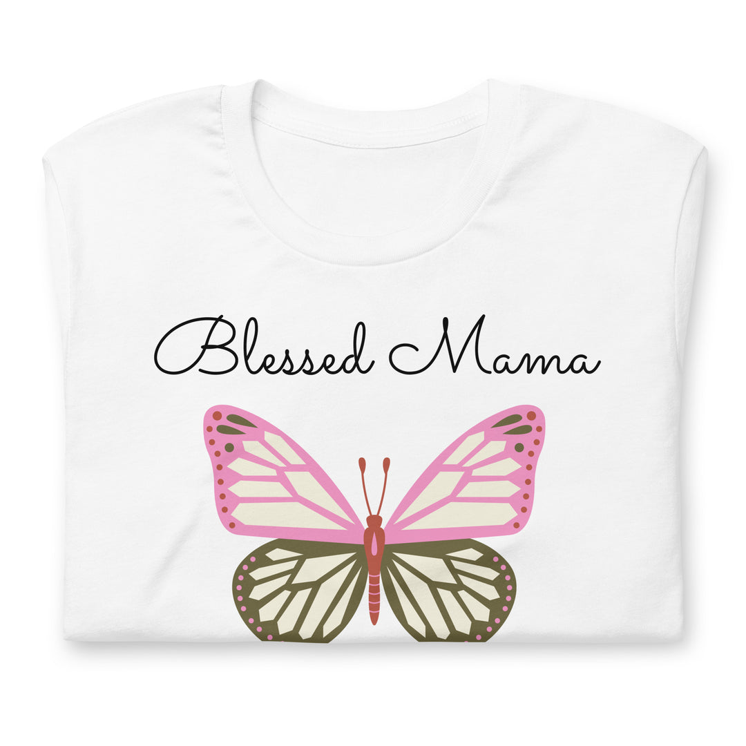 Blessed mama, butterfly. Grace and gratitude t-shirt.