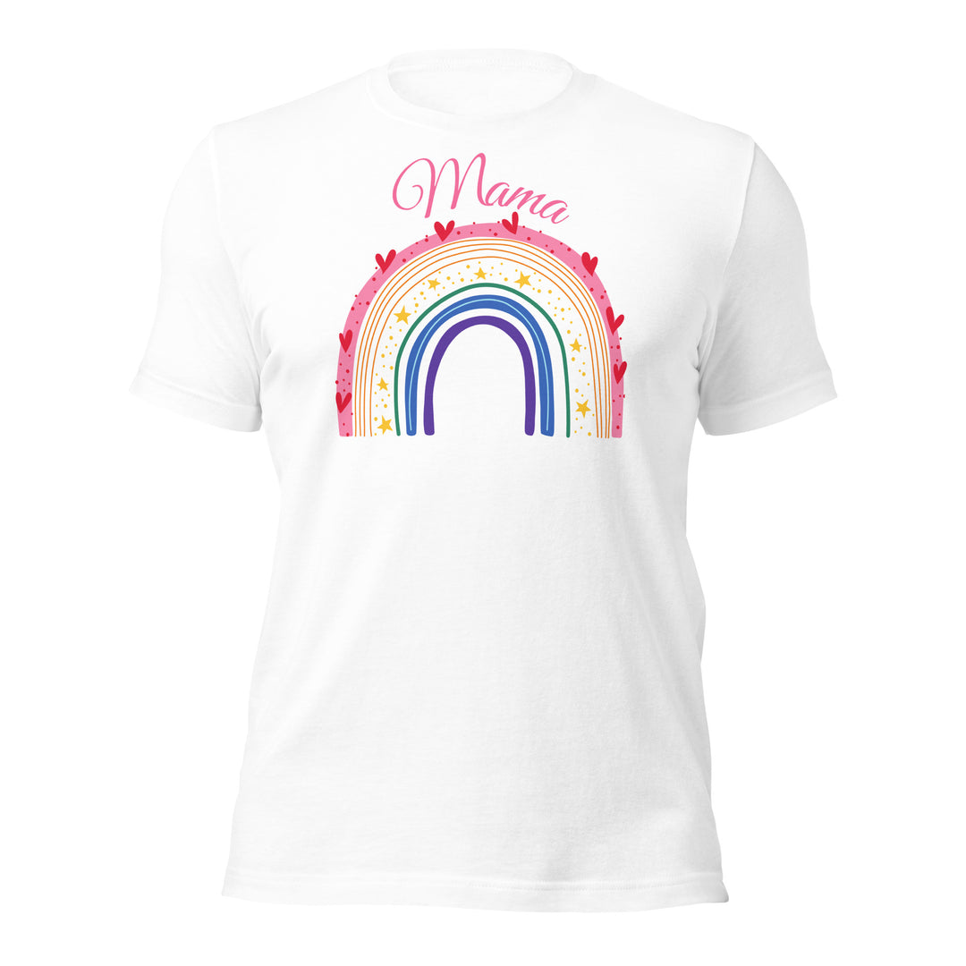 Mama with rainbow. Short sleeve t shirt for mama.