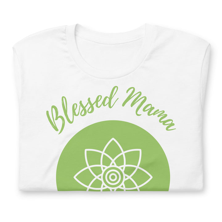 Blessed mama. Lotus flower. Short sleeve t shirt for mama.