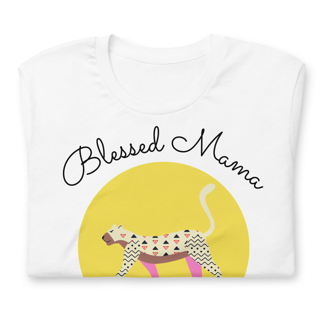 Blessed Mama | t hirt | Walking Tiger | Vibrant Yellow | Mother’s day | Personal gift for her |  Summer tee