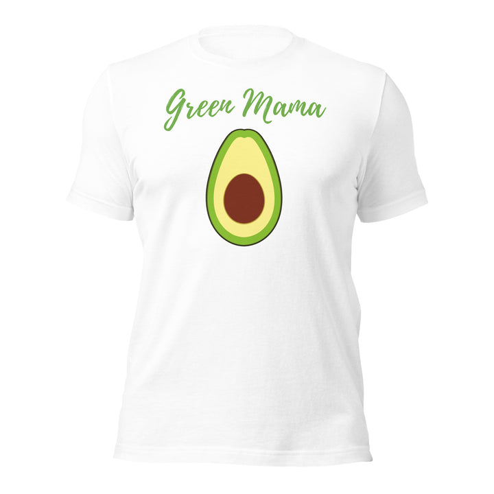 Green Mama, with avocado. Short sleeve t shirt for mama.