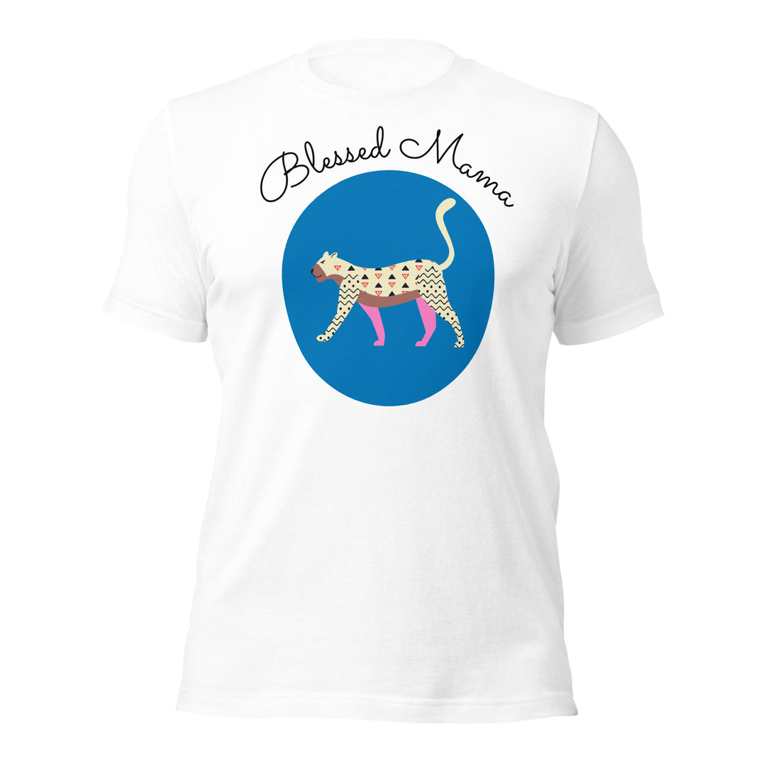 Blessed mama t shirt | walking tiger in French blue | Mama tiger | Mom shirt | Gift mother