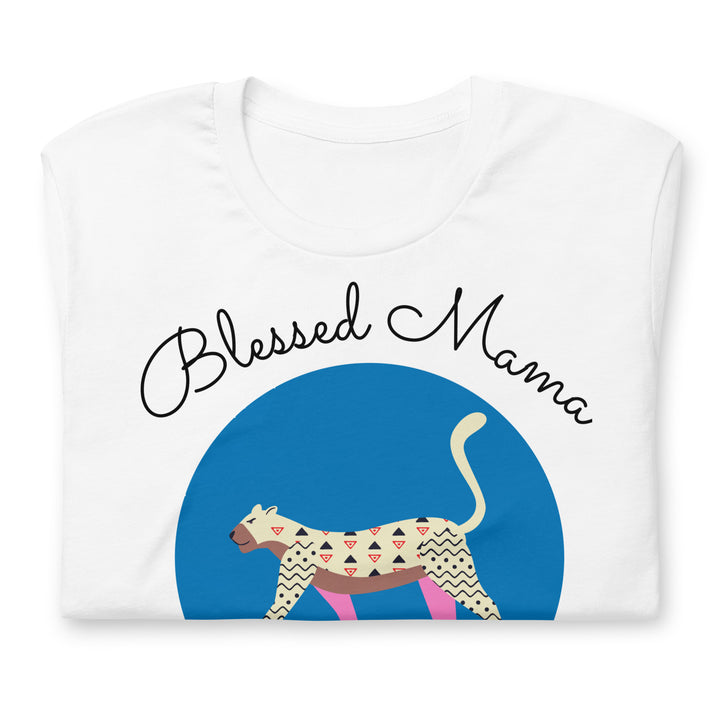 Blessed mama t shirt | walking tiger in French blue | Mama tiger | Mom shirt | Gift mother