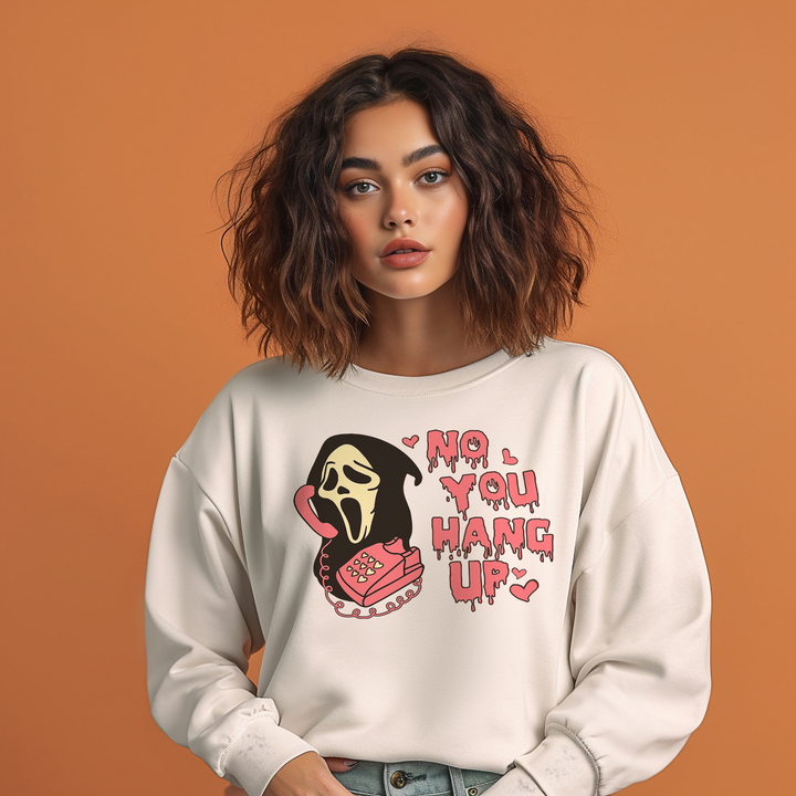 No you hang up. Unisex Crewneck Halloween Sweatshirt