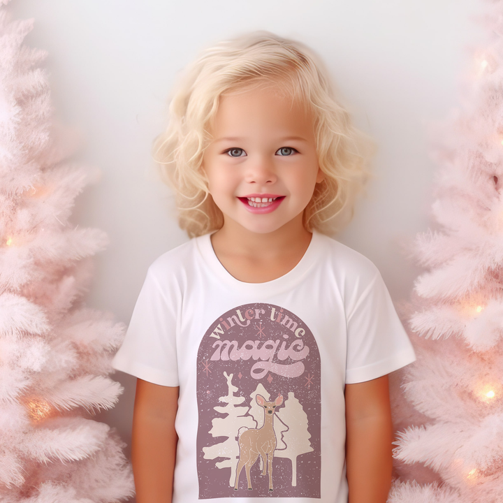 Winter Time Magic. Toddler Christmas shirt.