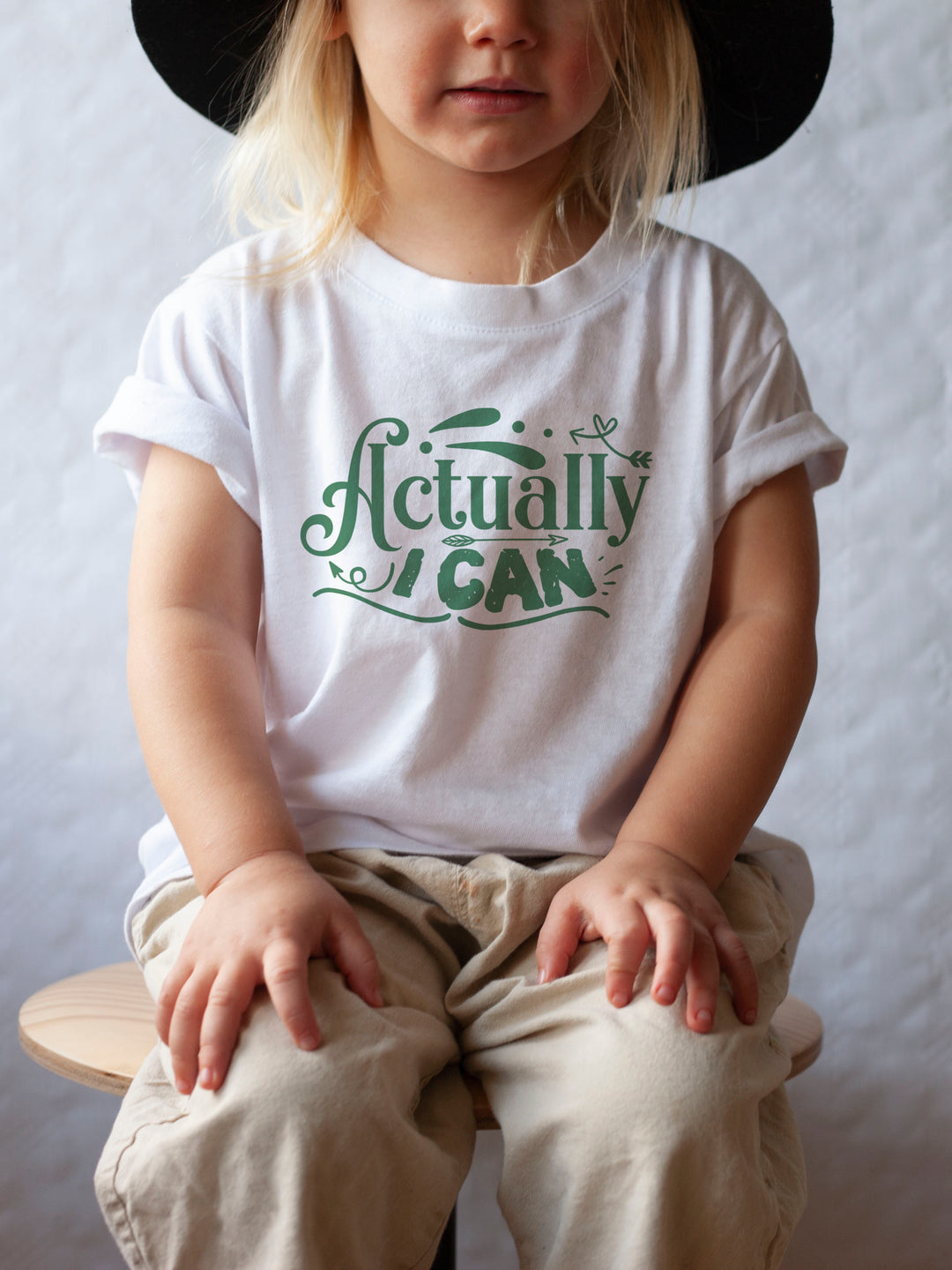 Actually I Can Amazon Green. Short Sleeve T Shirt For Toddler And Kids. - TeesForToddlersandKids -  t-shirt - positive - actually-i-can-amazon-green-short-sleeve-t-shirt-for-toddler-and-kids