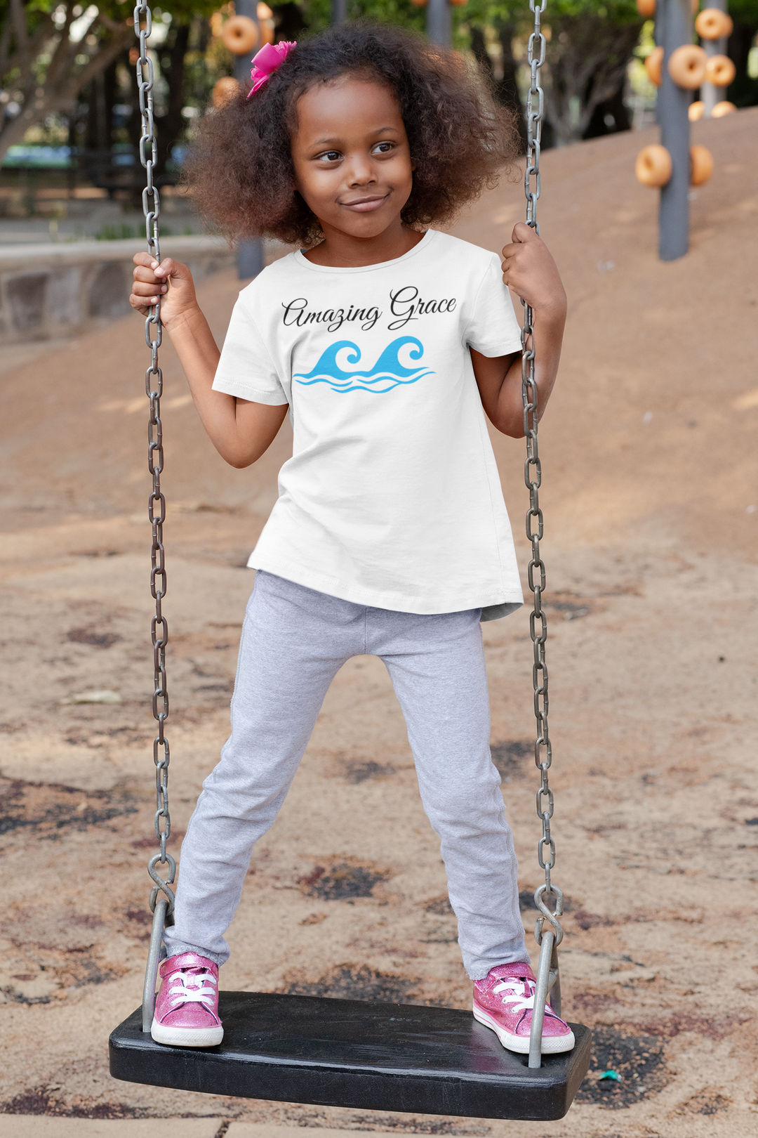 Amazing Grace. Gospel song graphic t shirt for toddlers and kids.
