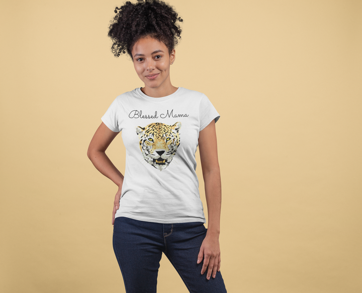 Blessed mama leopard. Short sleeve t shirt for mama. - TeesForToddlersandKids -  t-shirt - MAMA - blessed-mama-tiger-short-sleeve-t-shirt