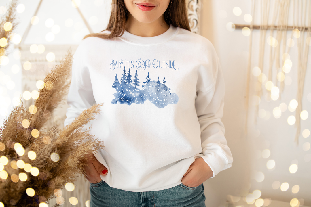 Baby, it's cold outside II. Sweatshirt for mama. - TeesForToddlersandKids -  sweatshirt - christmas, holidays, women - baby-its-cold-outside-ii