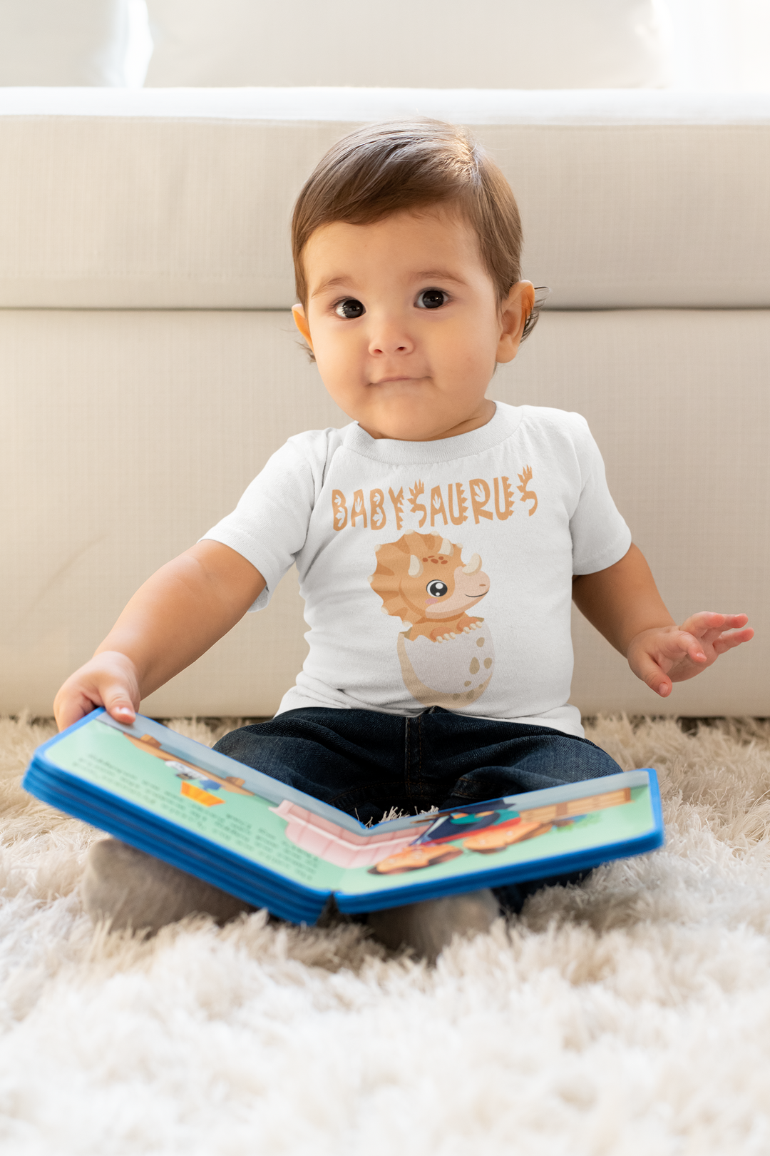 Babysaurus IV. Short sleeve t-shirt for toddler and kids. - TeesForToddlersandKids -  t-shirt - dinos - toddler-short-sleeve-tee-1