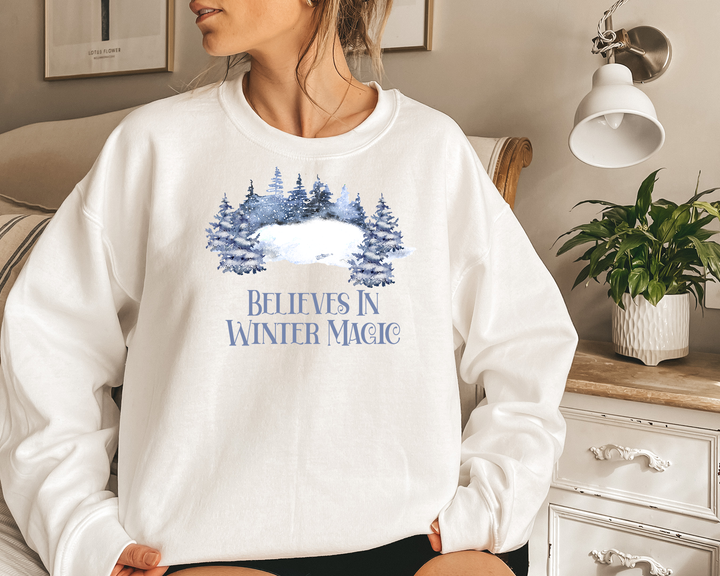 Believes in winter magic II. Sweatshirt for mama. - TeesForToddlersandKids -  sweatshirt - christmas, holidays, seasons, winter, women - believes-in-winter-magic-ii