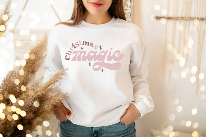 Christmas magic. Sweatshirt for mama. - TeesForToddlersandKids -  sweatshirt - christmas, holidays, women - christmas-magic-sweatshirt-for-mama