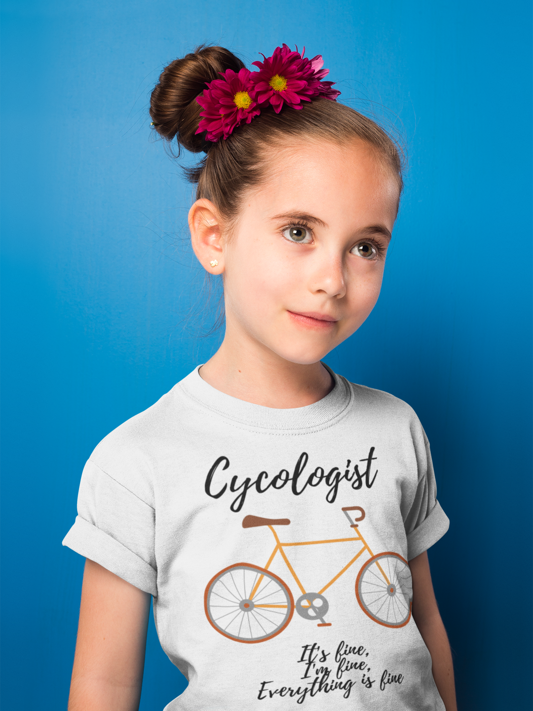Cycologist. It's fine. T-shirts for toddlers and kids up for a biking adventure. - TeesForToddlersandKids -  t-shirt - biking - cycologist-its-fine-short-sleeve-t-shirt-for-toddler-and-kids-the-biking-series