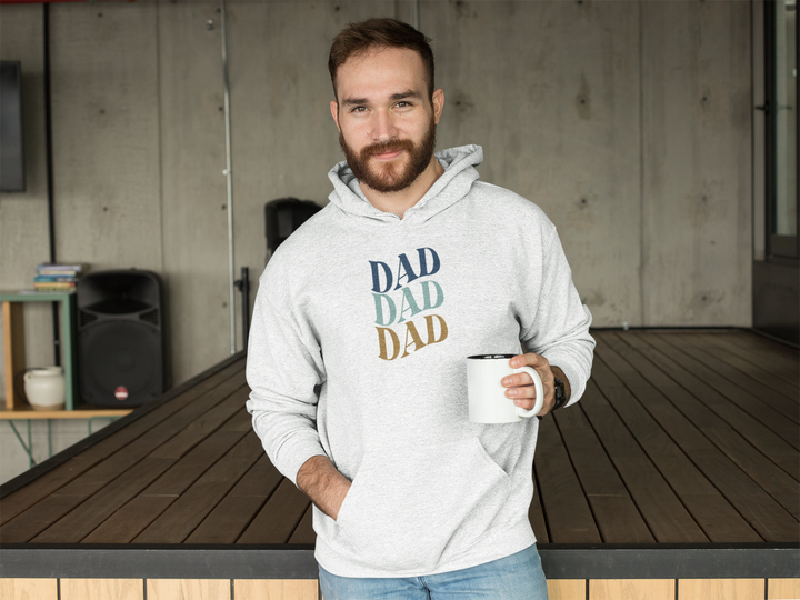 Dad. Dad. Dad. Hoodie for men. - TeesForToddlersandKids -  hoodie - men - dad-dad-dad-hoodie-for-men