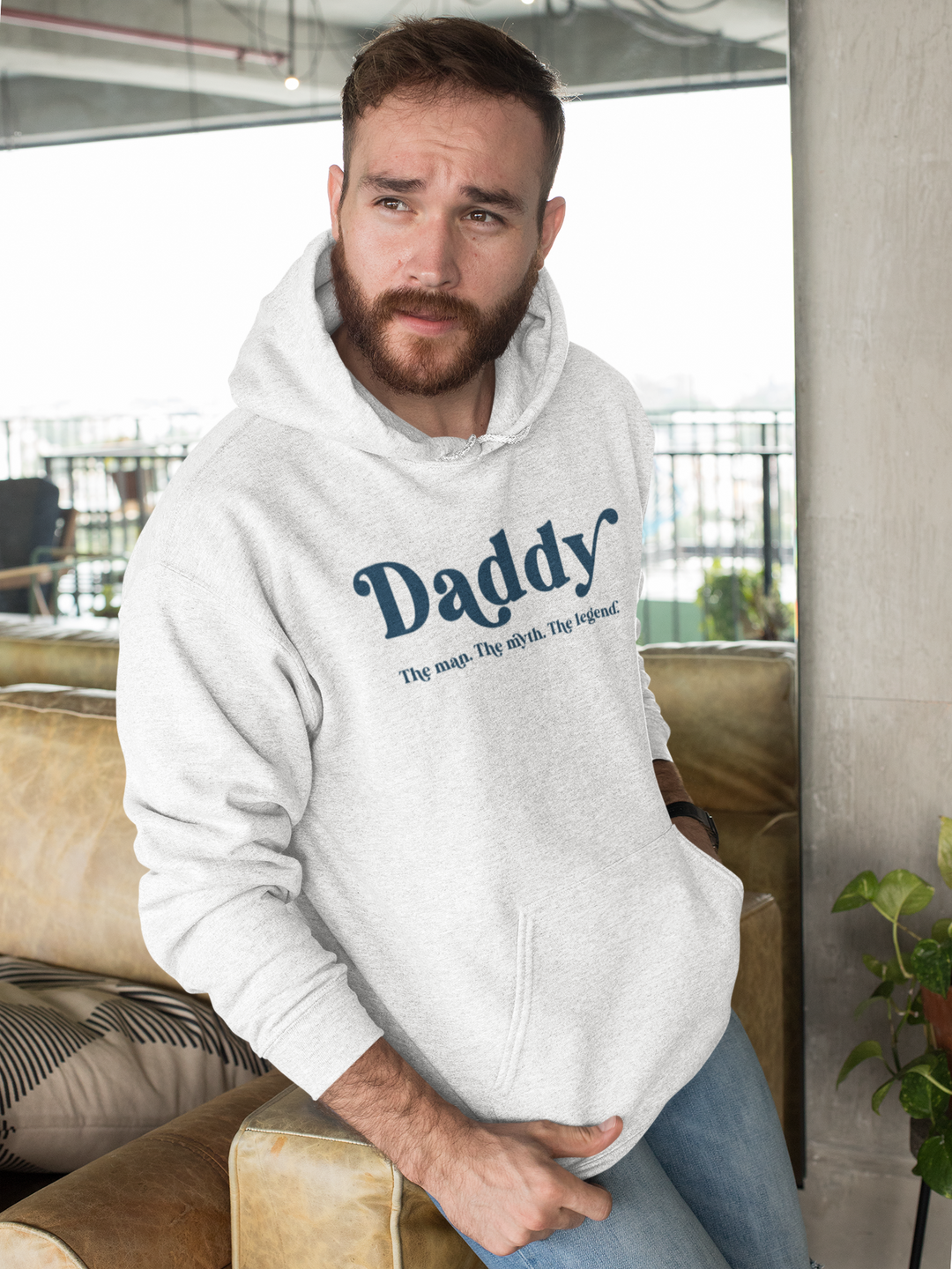 Daddy. The man. The myth. The legend.  Hoodie for men. - TeesForToddlersandKids -  hoodie - men - daddy-the-man-the-myth-the-legend-hoodie-for-men