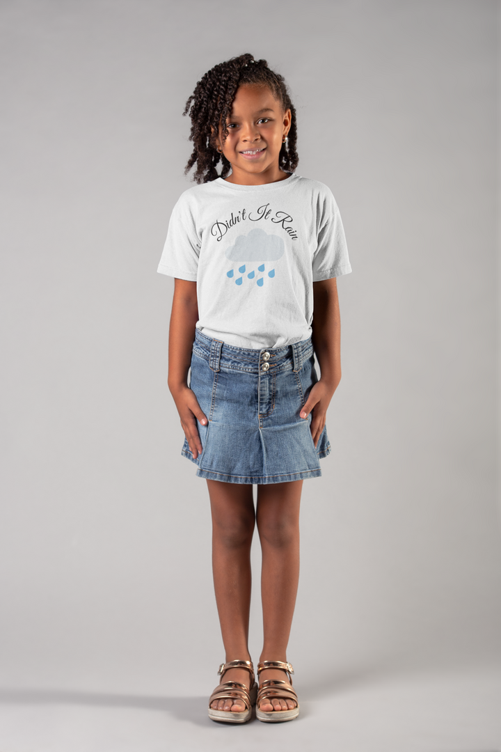 Didn't It Rain. Gospel song graphic t shirt for toddlers and kids.