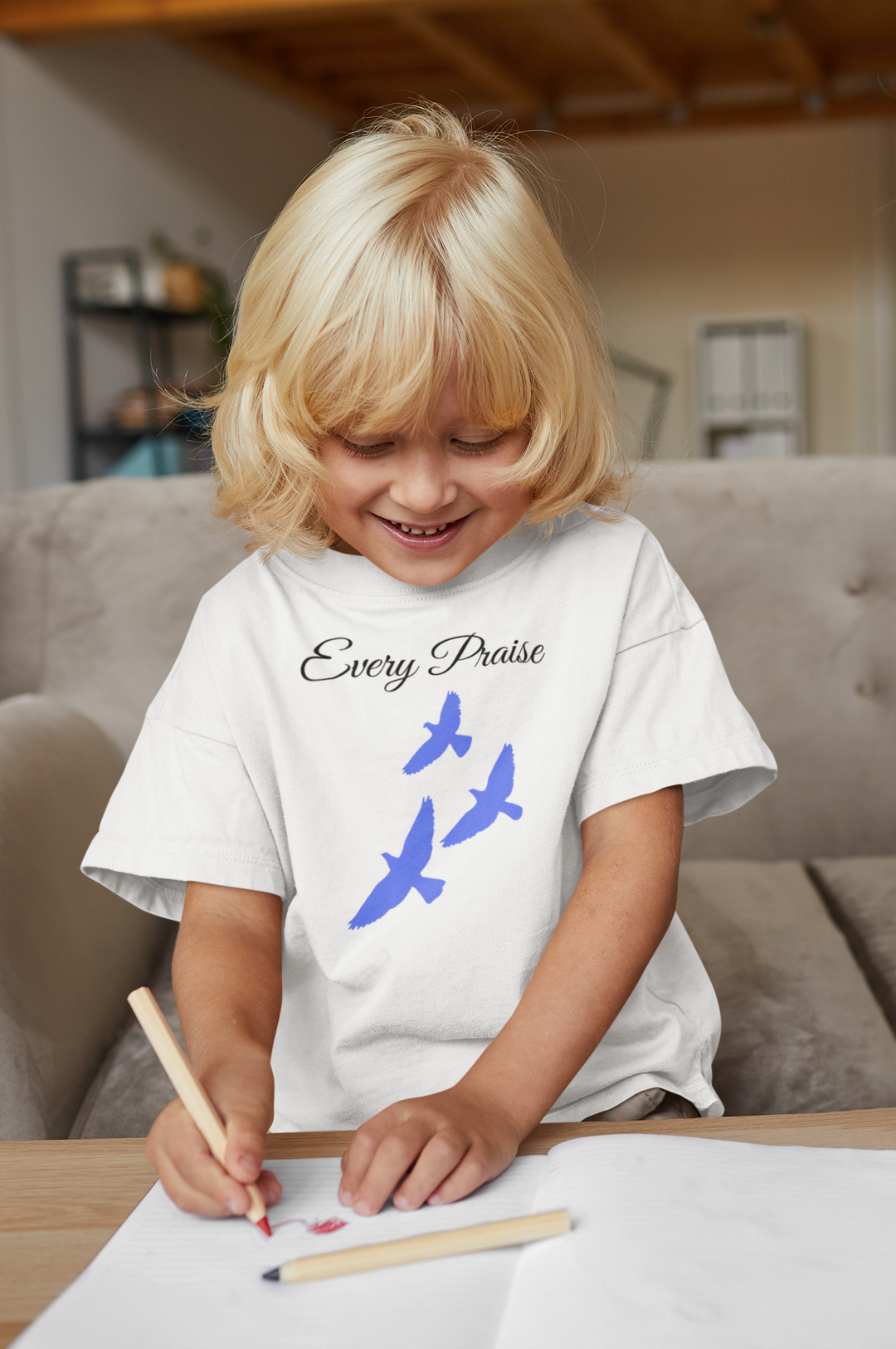 Every praise. Gospel song graphic t shirt for toddlers and kids.