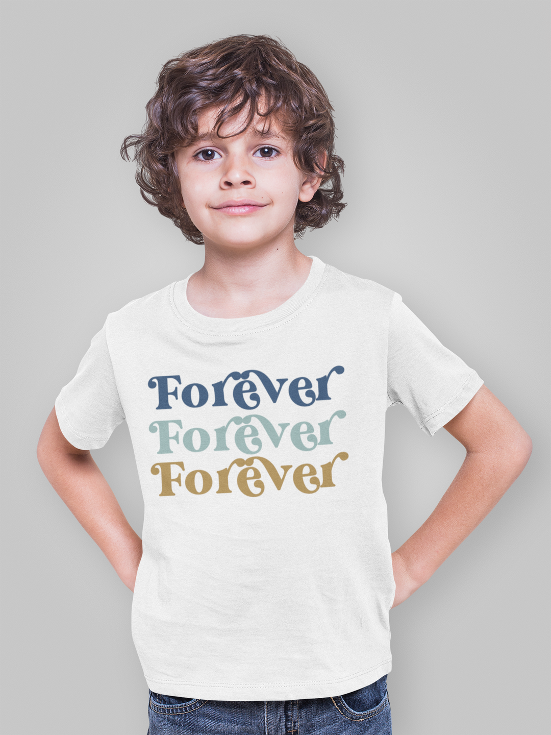 Forever in blue brown. T-shirt or toddlers and kids. - TeesForToddlersandKids -  t-shirt - holidays, Love - forever-in-blue-brown-t-shirt-or-toddlers-and-kids