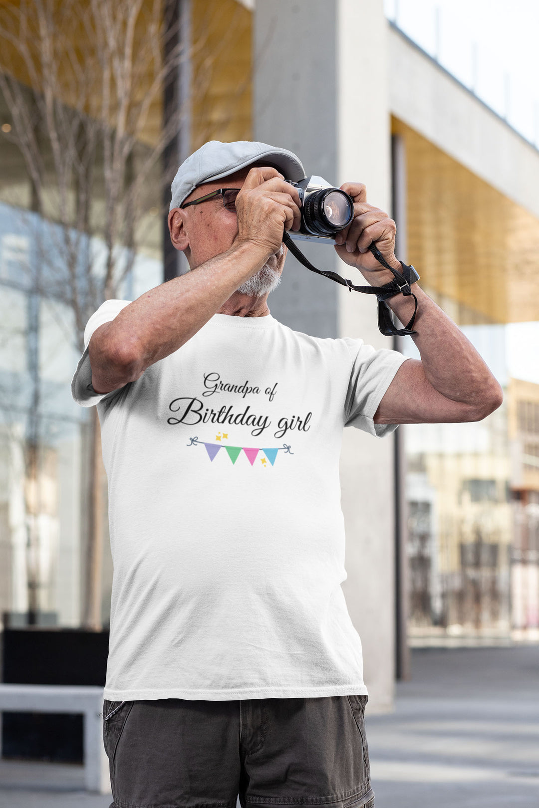 Grandpa of birthday girl. Short sleeve t shirt for men. - TeesForToddlersandKids -  t-shirt - birthday, men - grandpa-of-birthday-girl-short-sleeve-t-shirt-for-men