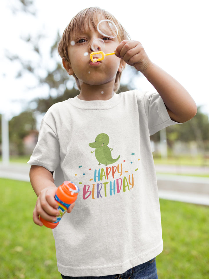 Happy Birthday. Short Sleeve T Shirt For Toddler And Kids. - TeesForToddlersandKids -  t-shirt - birthday - happy-birthday-short-sleeve-t-shirt-for-toddler-and-kids-6