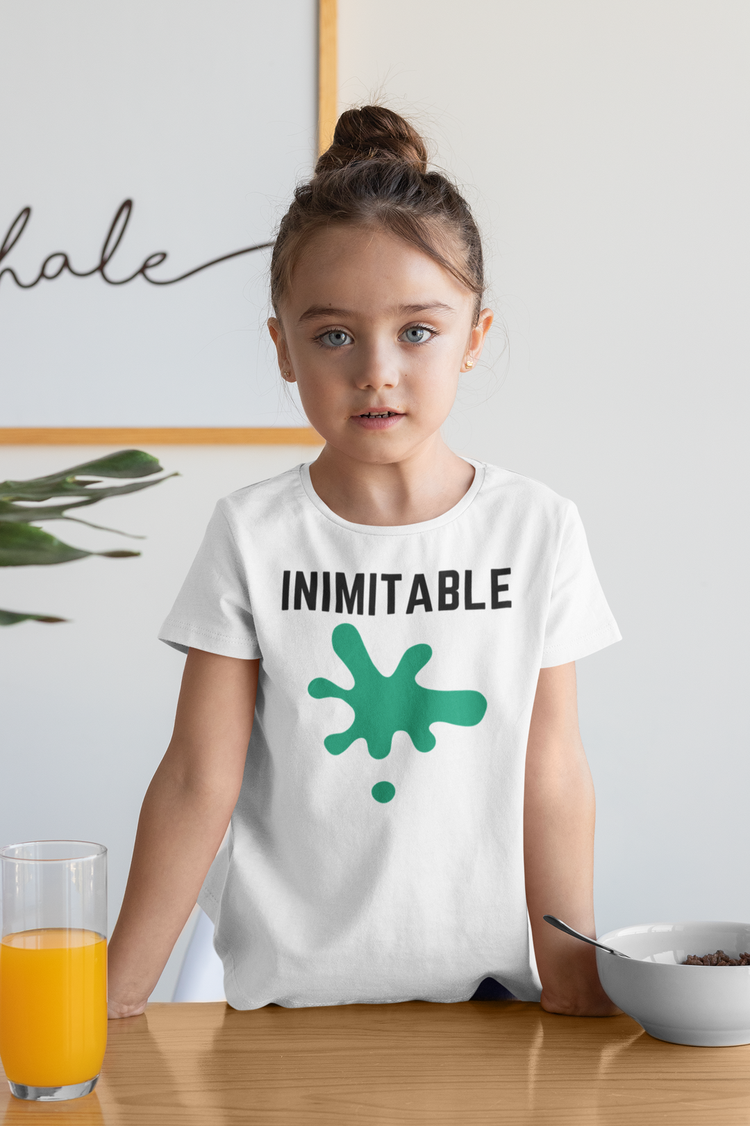 Inimitable. In mint. Short sleeve t shirt for toddler and kids. - TeesForToddlersandKids -  t-shirt - seasons, summer - inimitable-in-mint-short-sleeve-t-shirt-for-toddler-and-kids