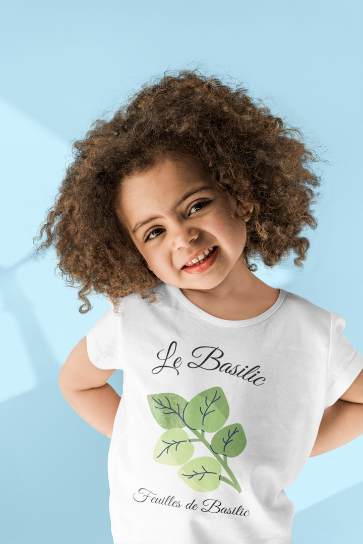 Le Basilic. Short sleeve t shirt for toddler and kids. - TeesForToddlersandKids -  t-shirt - seasons, summer - le-basilic-short-sleeve-t-shirt-for-toddler-and-kids