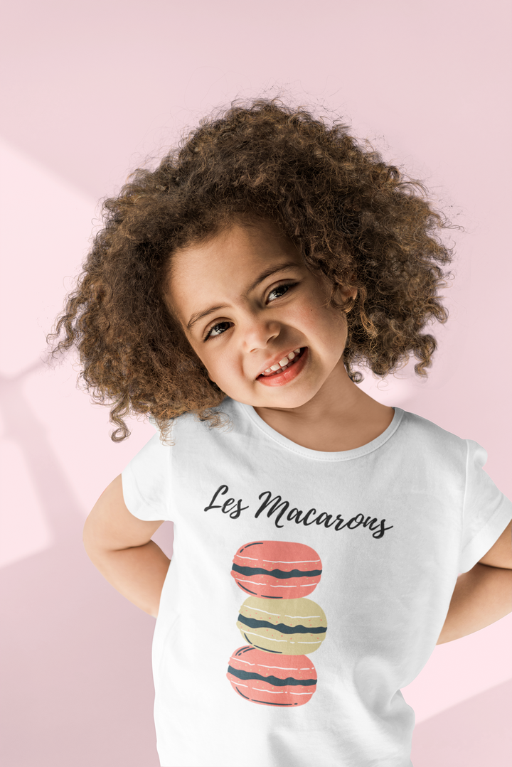 Les macarons. Short sleeve t shirt for toddler and kids. - TeesForToddlersandKids -  t-shirt - seasons, summer - les-macarons-short-sleeve-t-shirt-for-toddler-and-kis